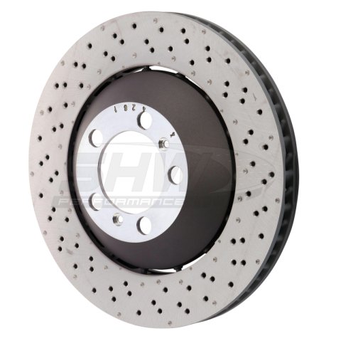 SHW 14-19 Porsche 911 GT3 4.0L w/o Ceramic Brake Right Front Drill-Dimp LW Brake Rotor (99135140681) thumbnail 1