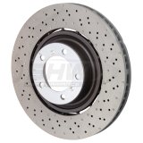 SHW 14-19 Porsche 911 Turbo 3.8L w/o Ceramics Right Front Drilled-Dimple LW Brake Rotor (9P1615302K) thumbnail 1