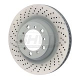 SHW 2016 Porsche Boxster Spyder w/o Ceramic Brakes Left Rear Drilled MB Brake Rotor (98135240300) thumbnail 1