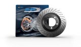 SHW 20-21 Porsche Carrera 4S 3.0L Right Rear Cross-Drilled Monobloc Brake Rotor (992615602A) thumbnail 1