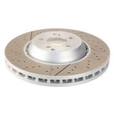 SHW 05-17 Subaru WRX STi 2.5L Front Drilled-Slotted Lightweight Brake Rotor (26300FE070) thumbnail 2