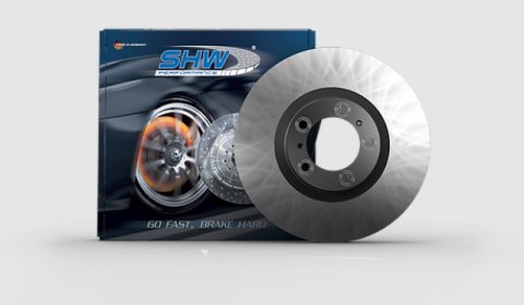 SHW 07-09 Volkswagen Touareg 3.6L/4.2L Rear Smooth Monobloc Brake Rotor (7L8615601E) thumbnail 3