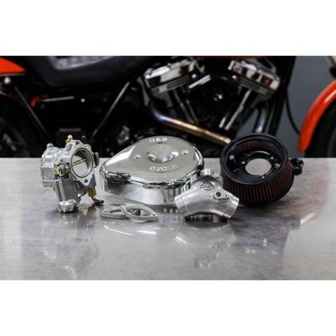 S&S Cycle 2006 BT Super G Carburetor & Stealth Air Cleaner Kit w/ Chrome Teardrop thumbnail 1