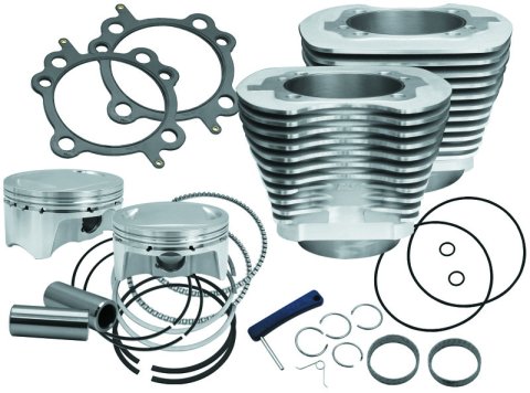 S&S Cycle 07-17 BT Models 110in Sidewinder Big Bore Kit - Silver thumbnail 2