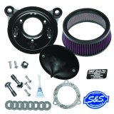 S&S Cycle 08-17 Touring/16-17 Softail Models Stealth Air Cleaner Kit w/o Cover thumbnail 1