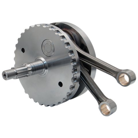 S&S Cycle 00-06 BT 4-5/8in Stroke Flywheel Assembly w/o Sprocket Shaft Bearing Race thumbnail 1