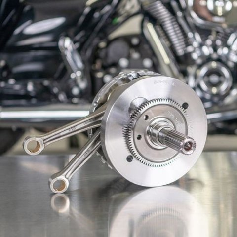 S&S Cycle 2017 M8 Models 4-1/2in Stroke Flywheel w/ Tapered Rods & Balancer Gear thumbnail 1
