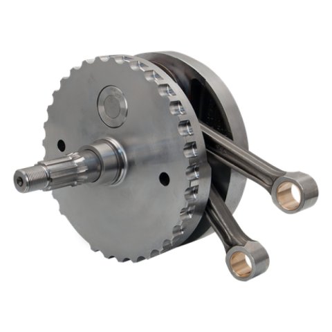 S&S Cycle 99-06 BT 4-3/8in Stroke Flywheel Assembly w/ Sprocket Shaft Bearing thumbnail 1