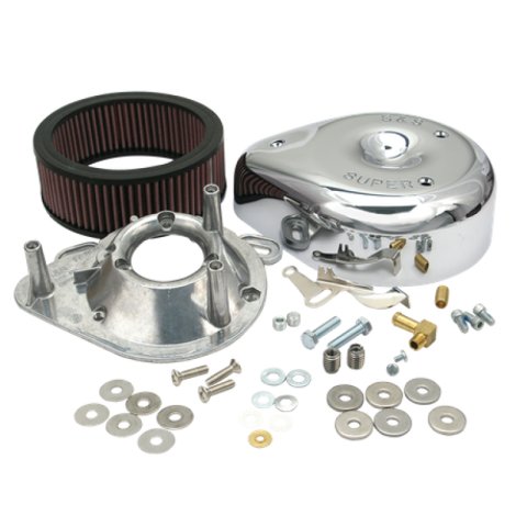 S&S Cycle 84-92 BT/86-90 Sportster Models Teardrop Chrome Air Cleaner Cover for S&S Super E/G Carb thumbnail 2