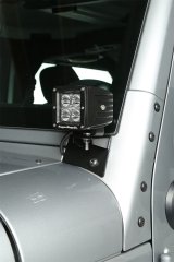 Rugged Ridge 07-18 Jeep Wrangler JK Textured Black Windshield Aux. Light Mounting Brackets thumbnail 5