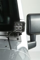 Rugged Ridge 07-18 Jeep Wrangler JK Textured Black Windshield Aux. Light Mounting Brackets thumbnail 6