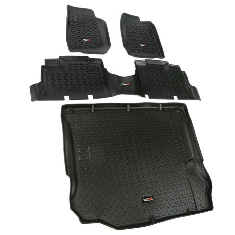 Rugged Ridge Floor Liner Front/Rear/Cargo Black 2011-2018 Jeep Wrangler Unlimited JK 4 Dr thumbnail 1