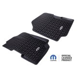 Rugged Ridge Floor Liner Front Black 1976-1995 Jeep Logo CJ-7 / CJ-8 / Jeep Wrangler YJ thumbnail 1