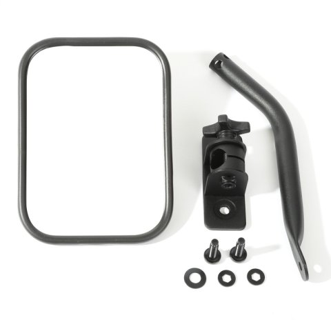 Rugged Ridge 97-18 Jeep Wrangler Textured Black Rectangluar Quick Release Mirror Kit thumbnail 1