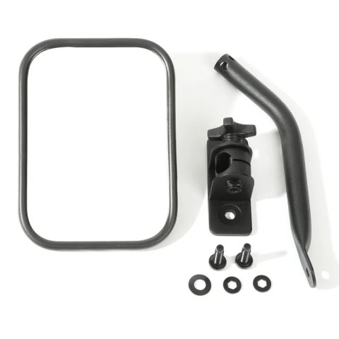 Rugged Ridge 97-18 Jeep Wrangler Textured Black Rectangluar Quick Release Mirror Kit thumbnail 5