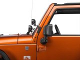 Rugged Ridge 07-18 Jeep Wrangler JK Textured Black Round A-Pillar LED Light Mount Kit thumbnail 3