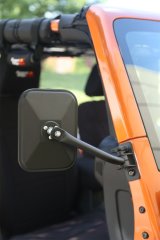 Rugged Ridge 97-18 Jeep Wrangler Textured Black Rectangluar Quick Release Mirror thumbnail 3
