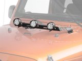 Rugged Ridge 07-18 Jeep Wrangler JK Black 5 Round LED Hood Mounted Light Bar Kit thumbnail 3