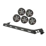 Rugged Ridge 07-18 Jeep Wrangler JK Black 5 Round LED Hood Mounted Light Bar Kit thumbnail 4