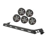 Rugged Ridge 07-18 Jeep Wrangler JK Black 5 Round LED Hood Mounted Light Bar Kit thumbnail 5