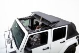 Rugged Ridge 07-18 Jeep Wrangler JKU 4 Dr Black Diamond Stitch Cloth Voyager Top thumbnail 2