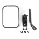 Rugged Ridge 97-18 Jeep Wrangler Textured Black Rectangluar Stubby Trail Mirror thumbnail 1