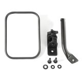 Rugged Ridge 97-18 Jeep Wrangler Textured Black Rectangluar Stubby Trail Mirror thumbnail 4