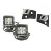 Rugged Ridge 07-18 Jeep Wrangler JK Square Windshield LED Light Kit w/ Brackets thumbnail 3