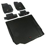 Rugged Ridge Floor Liner Front/Rear/Cargo Black 2007-2010 Jeep Wrangler JK 2 Dr thumbnail 1