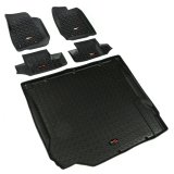 Rugged Ridge Floor Liner Front/Rear/Cargo Black 2007-2010 Jeep Wrangler JK 2 Dr thumbnail 2