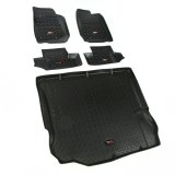 Rugged Ridge Floor Liner Front/Rear/Cargo Black 2011-2018 Jeep Wrangler JK 2 Dr thumbnail 1