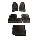 Rugged Ridge Floor Liner Front/Rear/Cargo Black 18-21 Jeep Wrangler JL 4 Dr (Excl. 4XE Models) thumbnail 1