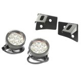 Rugged Ridge 07-18 Jeep Wrangler JK Round Windshield LED Light Kit w/ Brackets thumbnail 2