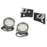 Rugged Ridge 07-18 Jeep Wrangler JK Round Windshield LED Light Kit w/ Brackets thumbnail 4