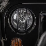 Rugged Ridge 07-18 Jeep Wrangler JK Black Elite Pivotal Headlight Euro Guard thumbnail 7