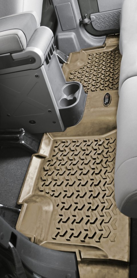 Rugged Ridge Floor Liner Rear Black 2007-2018 Jeep Wrangler Unlimited JK 4 Dr thumbnail 1