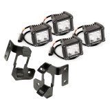 Rugged Ridge 07-18 Jeep Wrangler JK Black Dual Cube A-Pillar Light Mount Kit thumbnail 2