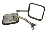 Rugged Ridge 87-95 Jeep Wrangler YJ Stainless Steel CJ-Style Side Mirror Kit thumbnail 2