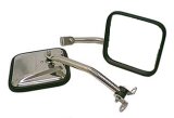 Rugged Ridge 87-95 Jeep Wrangler YJ Stainless Steel CJ-Style Side Mirror Kit thumbnail 3