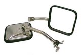 Rugged Ridge 87-95 Jeep Wrangler YJ Stainless Steel CJ-Style Side Mirror Kit thumbnail 4
