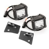 Rugged Ridge 07-18 Jeep Wrangler JK Dual Cube Windshield LED Kit w/ Brackets thumbnail 4