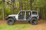 Rugged Ridge Fortis Tube Door Covers Rear Pair Black 18-20 Jeep Wrangler JLU thumbnail 6