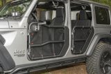 Rugged Ridge Fortis Tube Door Covers Rear Pair Black 18-20 Jeep Wrangler JLU thumbnail 7