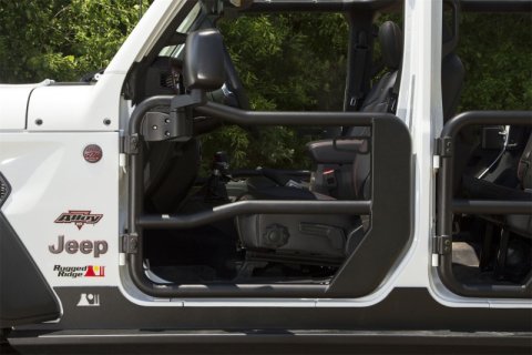 Rugged Ridge Fortis Front Tube Doors with Mirrors 18-23 Jeep Wrangler JL/JT thumbnail 5
