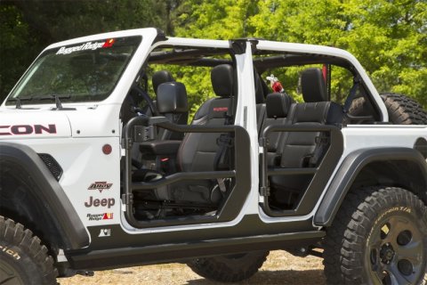 Rugged Ridge Fortis Front Tube Doors with Mirrors 18-23 Jeep Wrangler JL/JT thumbnail 6