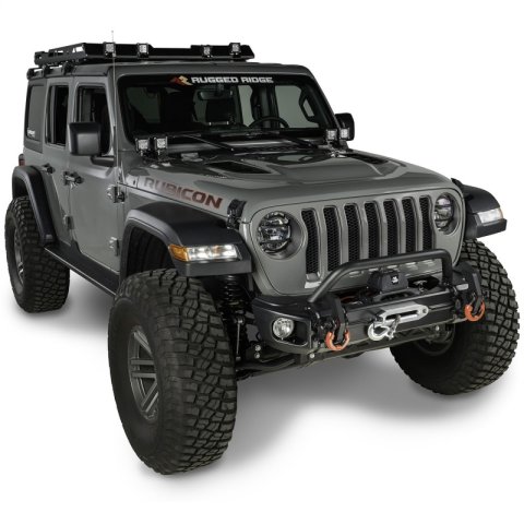 Rugged Ridge 18-20 Jeep Wrangler JL/JT Arcus Front Bumper Set w/ Overrider thumbnail 3