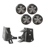 Rugged Ridge 97-06 Jeep Wrangler TJ/LJ 3.5in Round Dual A-Pillar LED Kit thumbnail 3