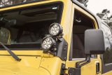Rugged Ridge 97-06 Jeep Wrangler TJ/LJ 3.5in Round Dual A-Pillar LED Kit thumbnail 4