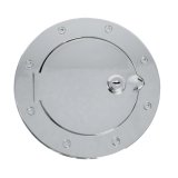 Rugged Ridge 07-18 Jeep Wrangler JK Stainless Steel Locking Gas Cap Door thumbnail 1