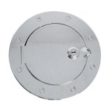 Rugged Ridge 07-18 Jeep Wrangler JK Stainless Steel Locking Gas Cap Door thumbnail 4